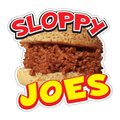 Signmission Sloppy Joes Decal Concession Stand Food Truck Sticker, 24" x 10", D-DC-24 Sloppy Joes19 D-DC-24 Sloppy Joes19